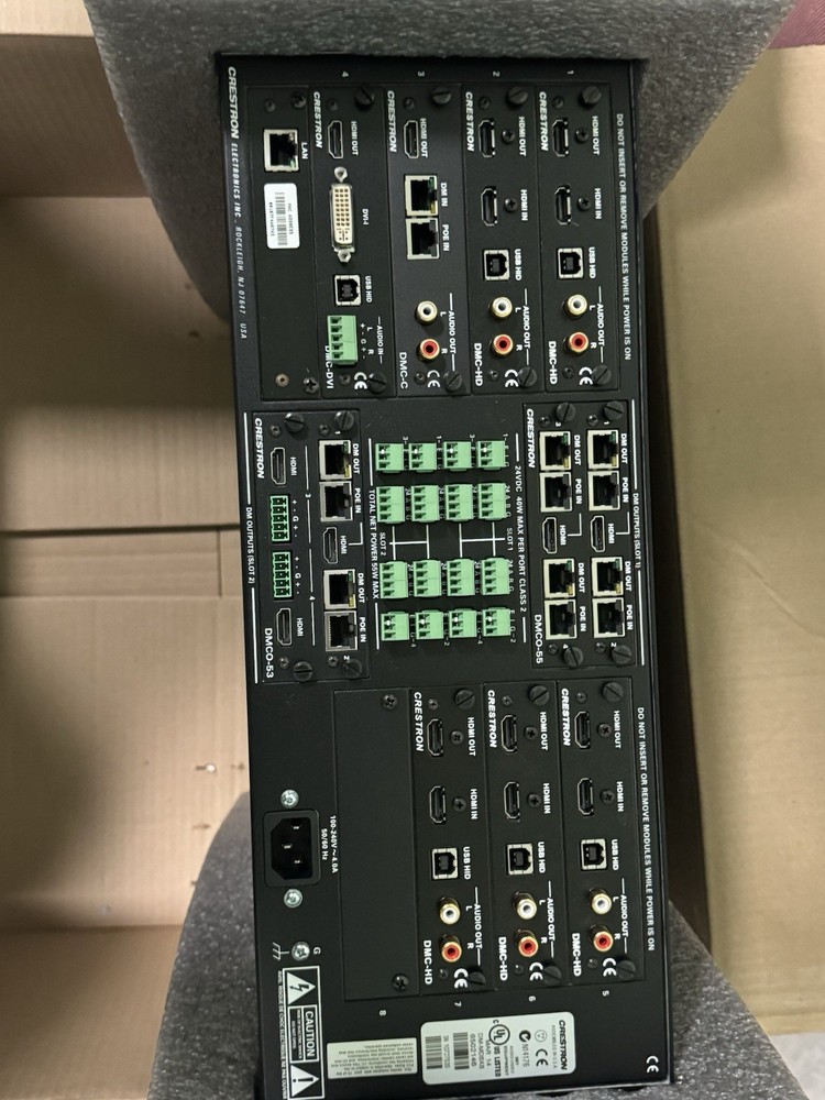 Crestron DM-MD8X8 DigitalMedia Switcher + Touch Panel + AV Modules Bundle