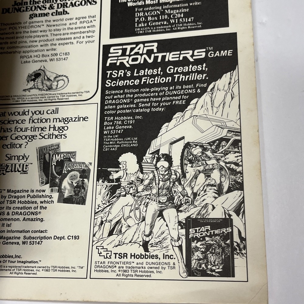 Dungeon Players Manual D&D from basic box D&D TSR Dungeons & Dragons 1983