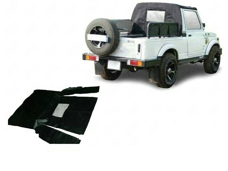 New Replacement Soft Top For Suzuki Samurai SJ413 SJ410 Black Denim Clear Window