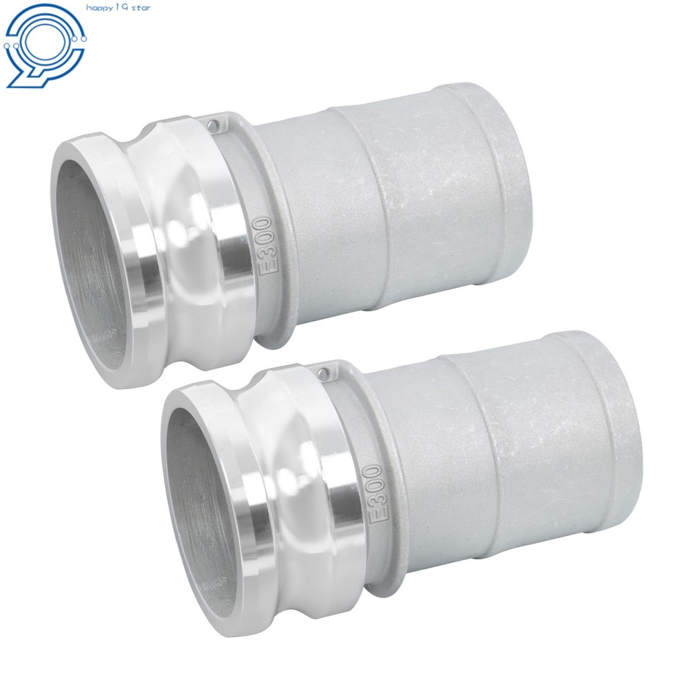 2 Pcs 3" Aluminum Camlock Type E Adapter Universal Hose Connection Kit