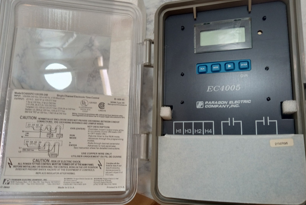 PARAGON ELECTRONIC TIME CONTROL EC4005 NEW