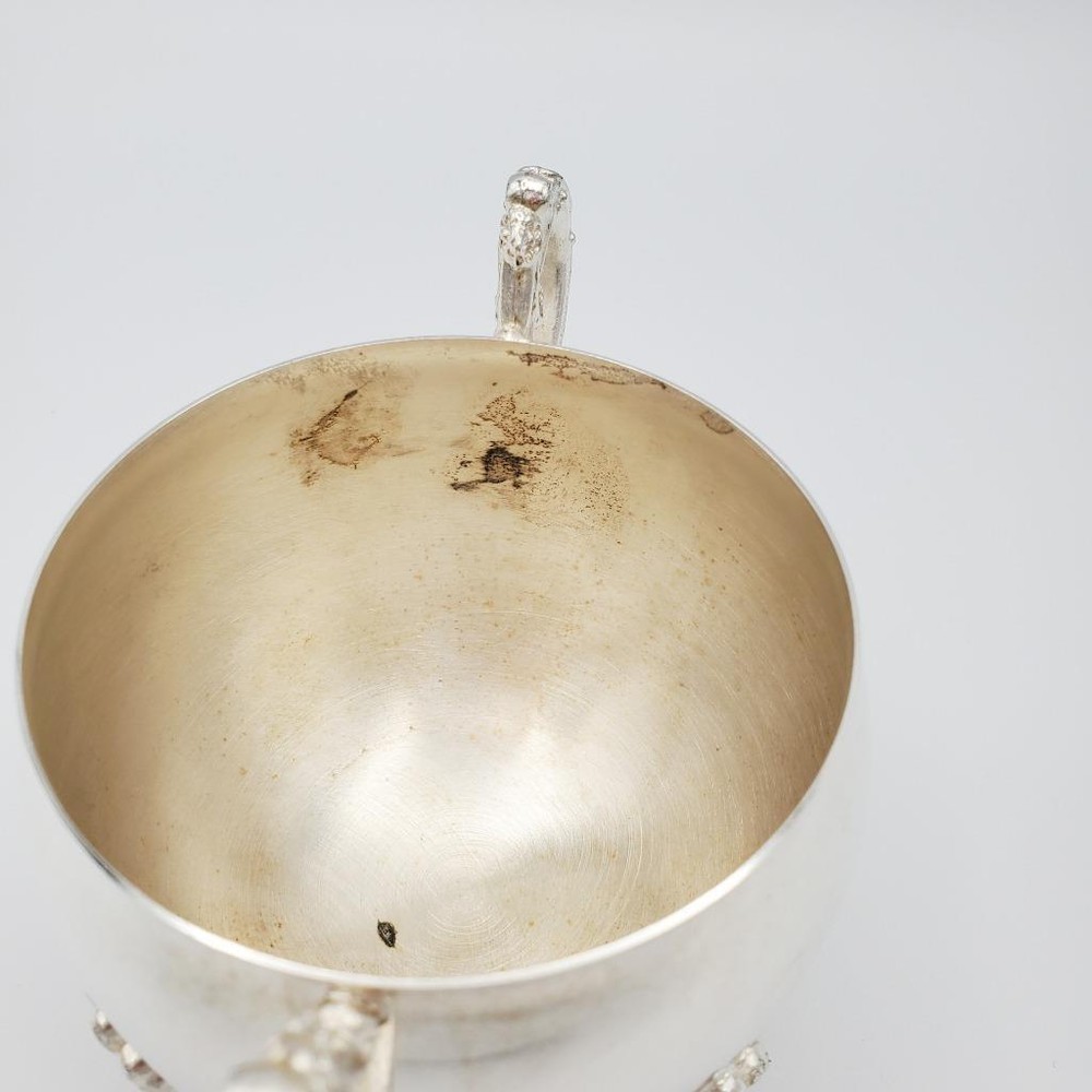 Floral Leonard Silver Plated Sugar Bowl