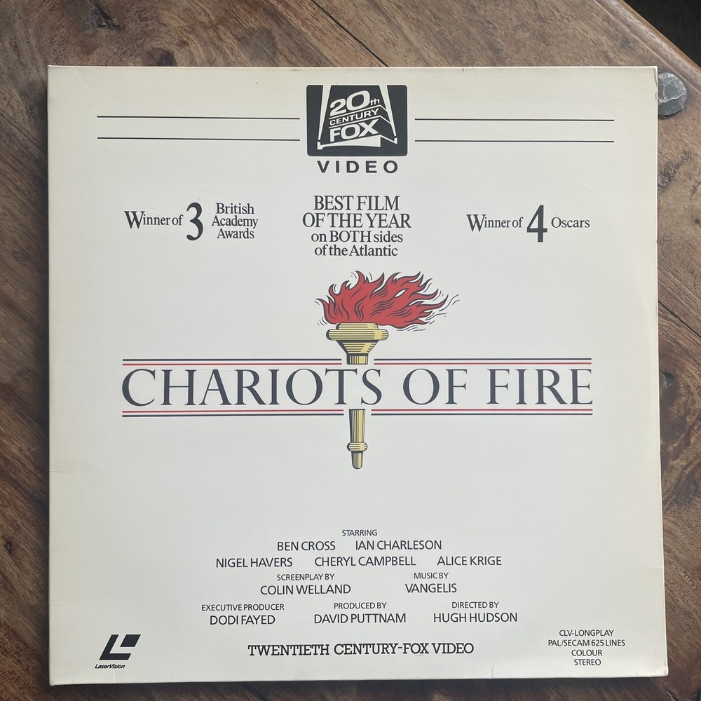 CHARIOTS OF FIRE    EX+/EX+  LASERDISC (TWO DISCS)