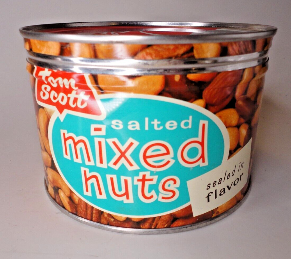 Tom Scott Salted Mixed Nut CANCO Tin with Lid E4