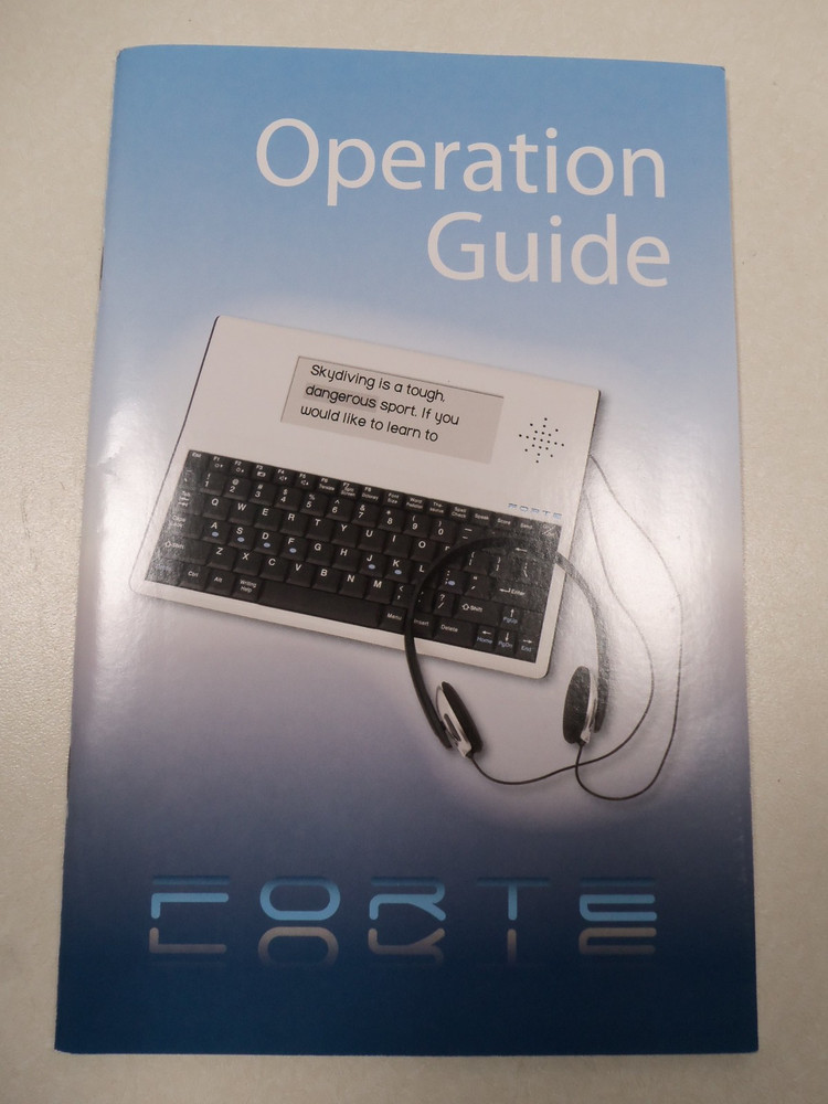 Writer Advanced Forte Keyboard Word Processor Text to Speech w/ Case Charger USB