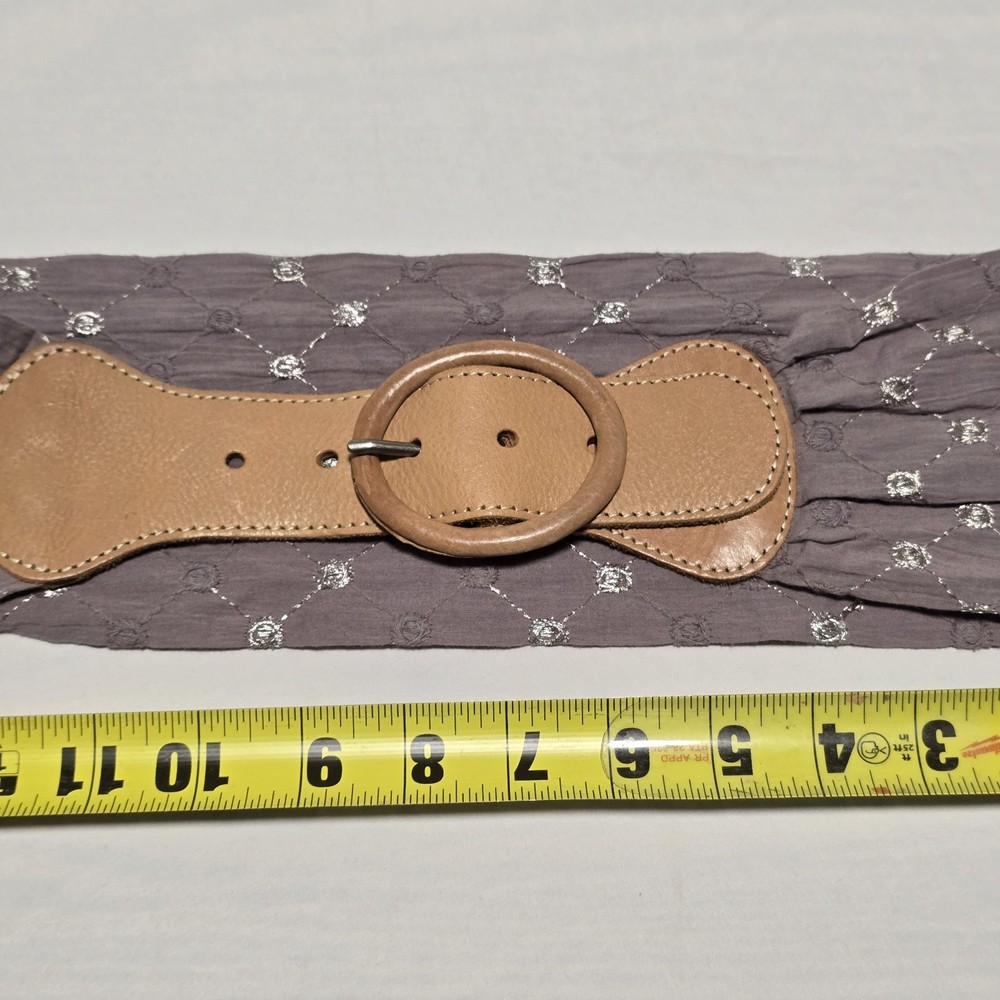 30 inch leather Brown boho belt
