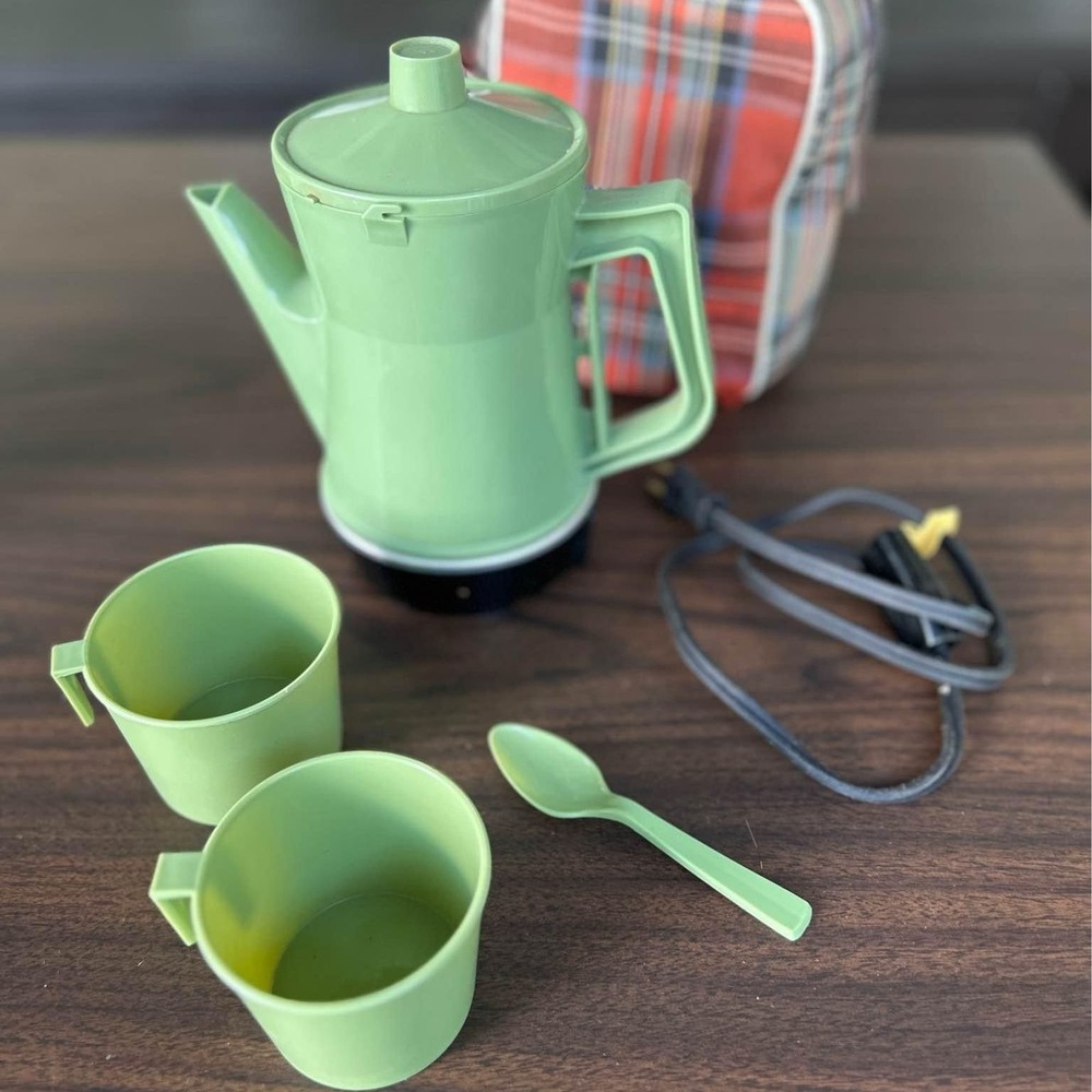 Vintage Cornwall Coffee Percolator travel kit Hot coffee 2 cups missing