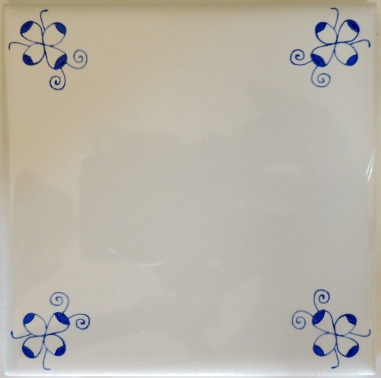 DELFT TILE-BLUE & WHITE KITCHEN BACK SPLASH TILE  HISTORIC SPIDER IN BLUE