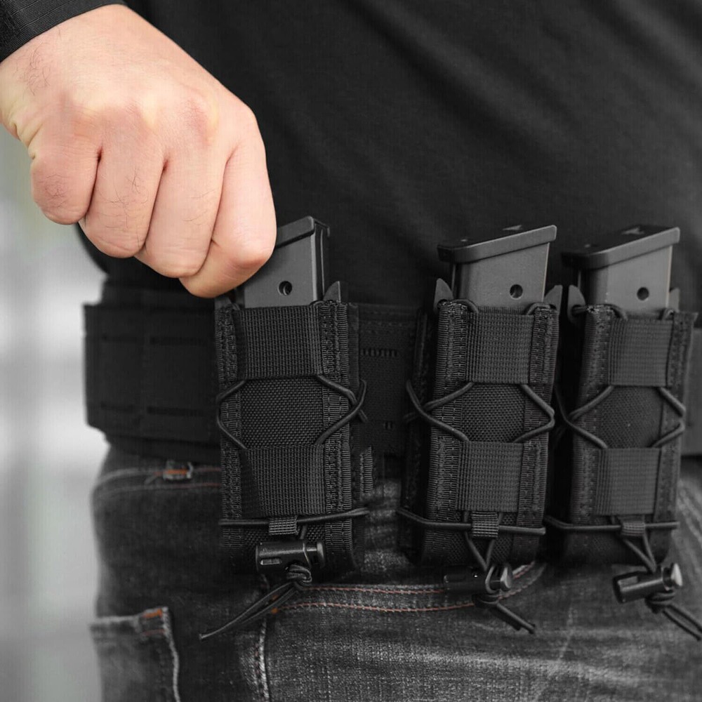 US Molle Mag Pouch 9mm/.40 Caliber Single Stack Mags Adjustable Magazine Holster