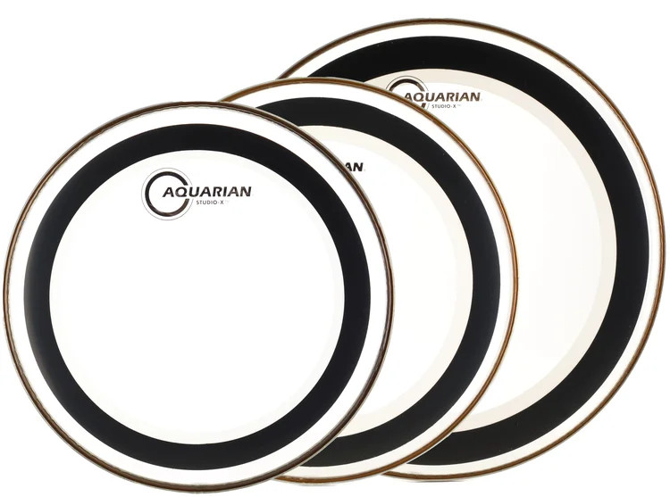Aquarian Studio-X Series Clear 3 Piece Tom Pack - 10/12/16