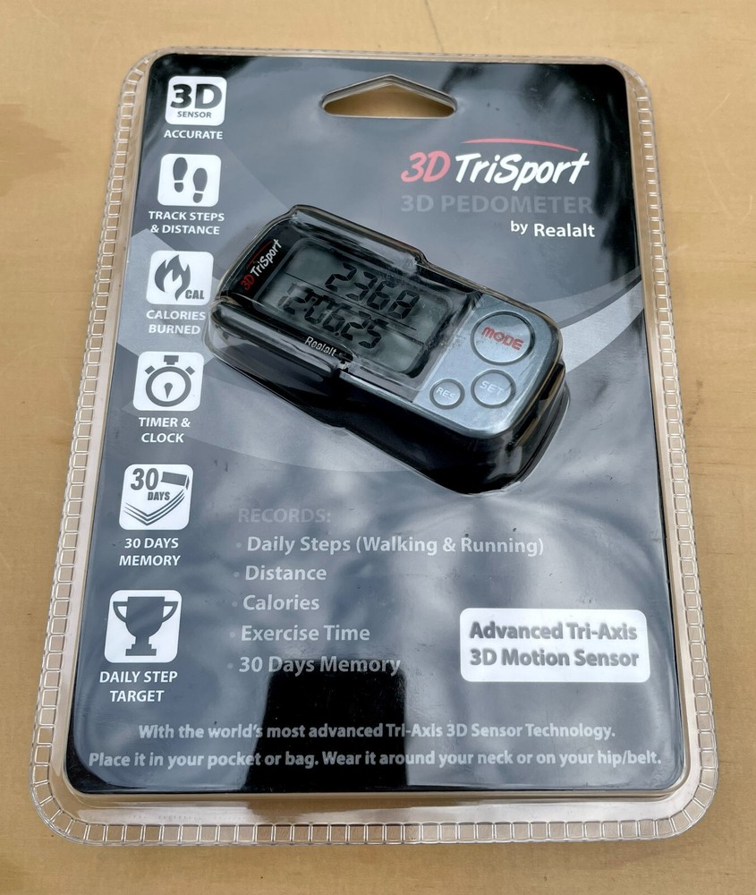 Realalt Black Advanced Tri-Axis Motion Sensor 3D Sensor TriSport Pedometer
