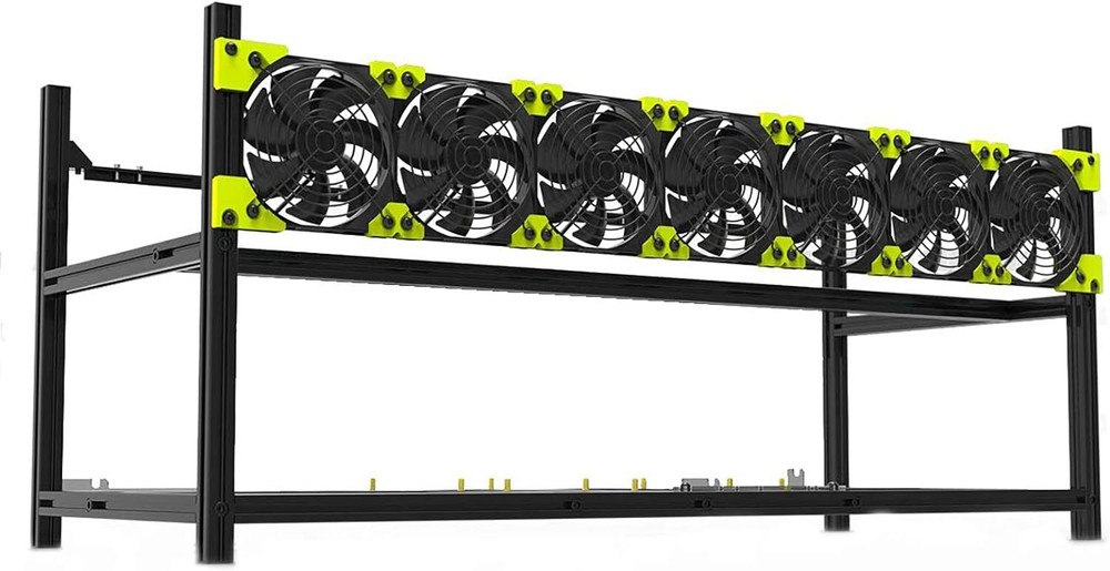 Veddha 8 / 12 GPU Miner Case Aluminum Stackable Mining Case Rig Open Air Frame