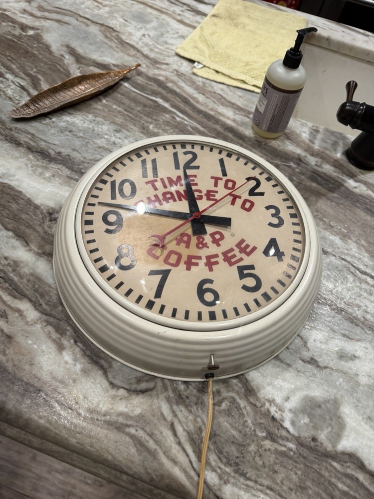 Vintage A&P Coffee Clock