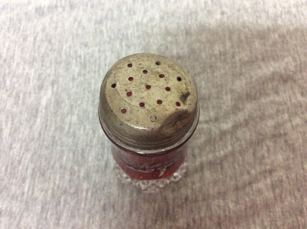 Antique Duncan Miller Button Arches Ruby Flashed Salt & Pepper Shaker
