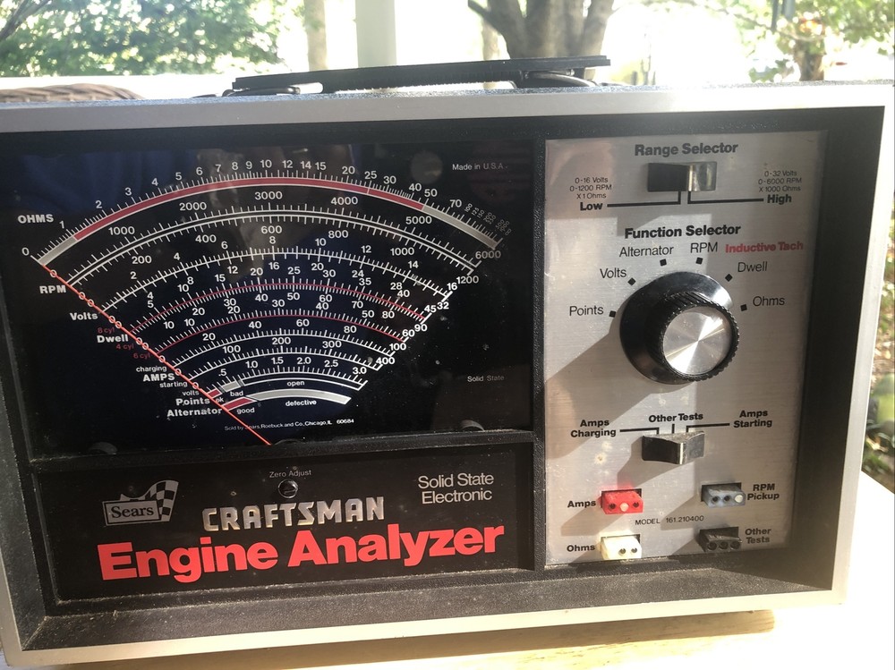 Craftsman Engine Analyzer Vintage Garage Art