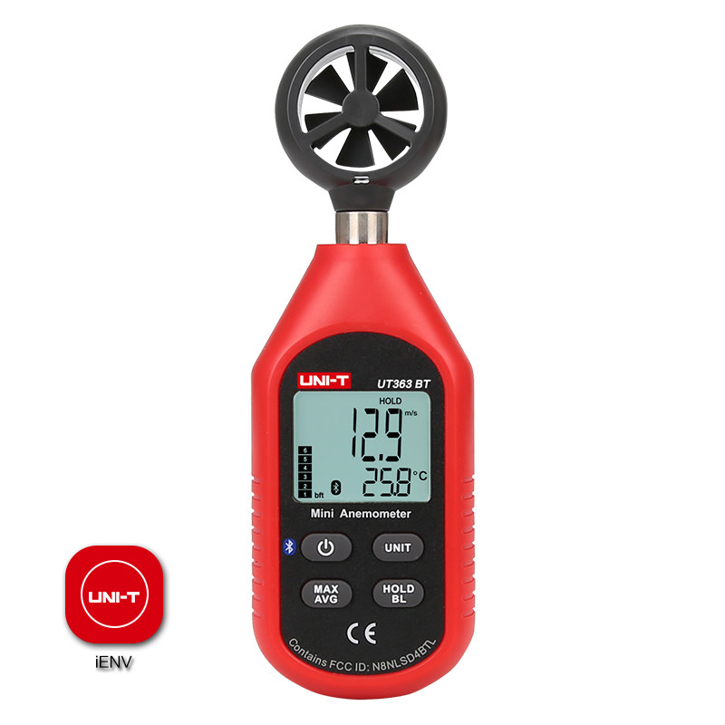 Anemometer Air Flow Wind Speed Meter Temp. Tester 2in1 Bluetooth IOS Android App