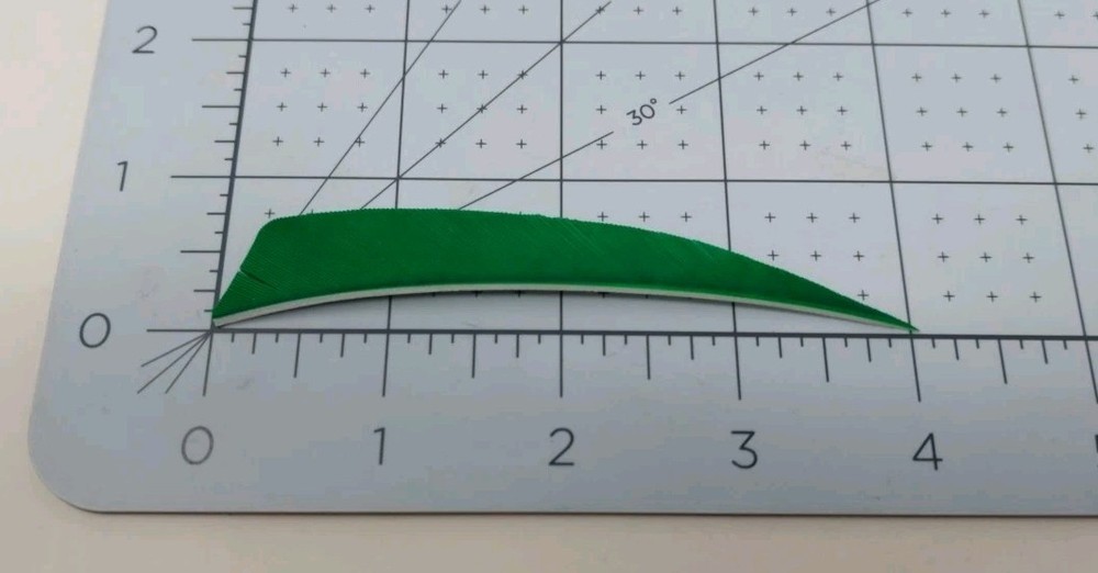 100 Pack Bullseye Archery Feathers 4" Right Wing: Shield Solid Martin Green