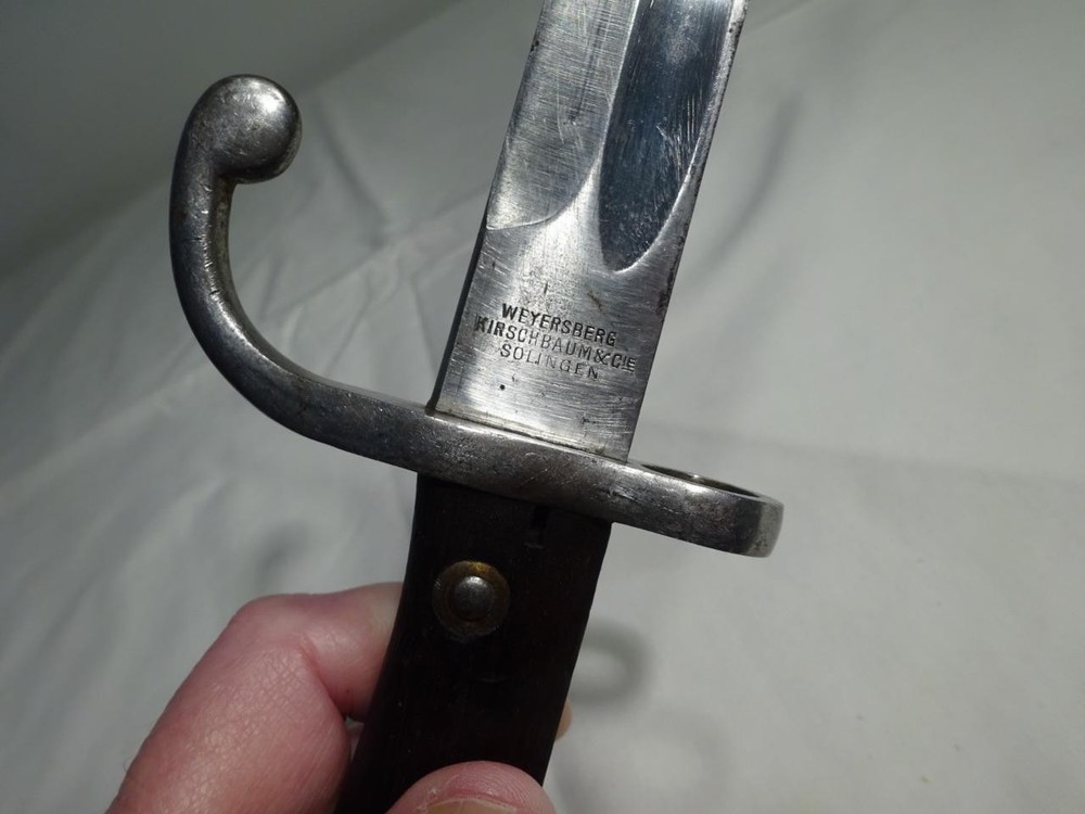 WWI C1908 Pattern "WEYERSBERG KIRSCHBAUM & CO.Cie BAYONET/SCABBARD"Nice Original