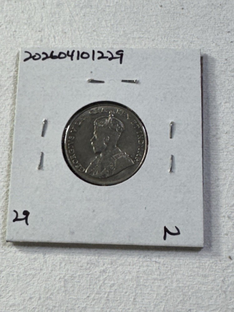 1929 Canada 5 Cents Cleaned