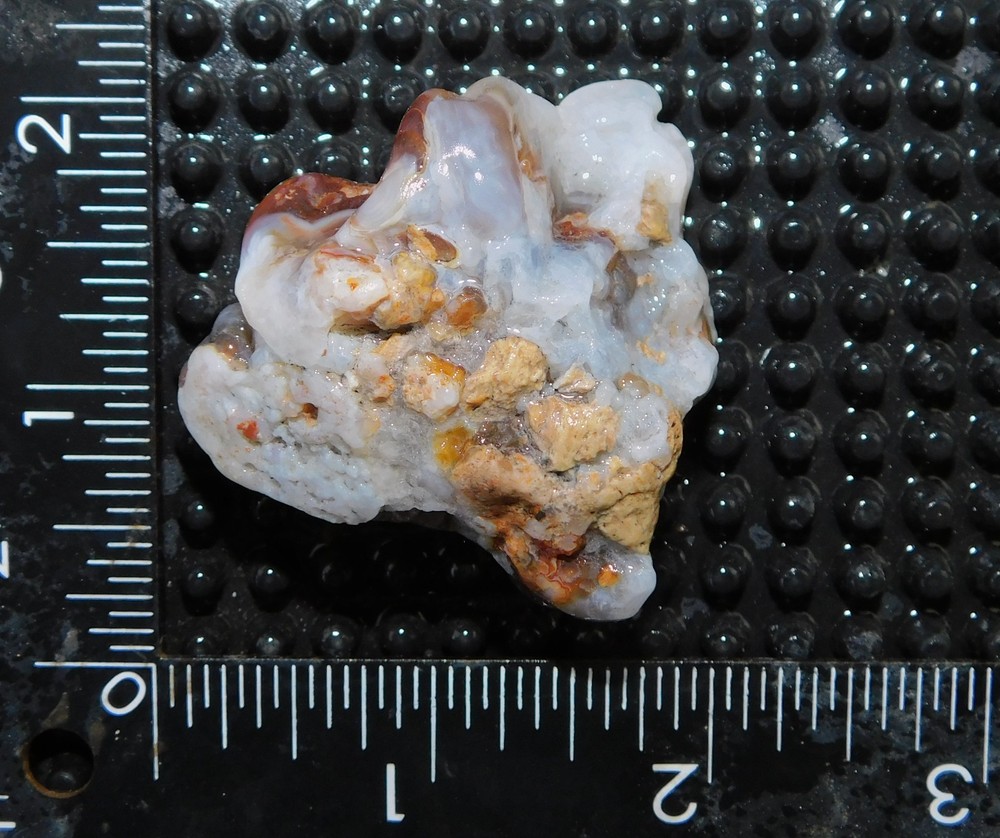 botryoidal Aguascalientes Fire Agate lapidary cabbing rough chunk Mexico 42 gram