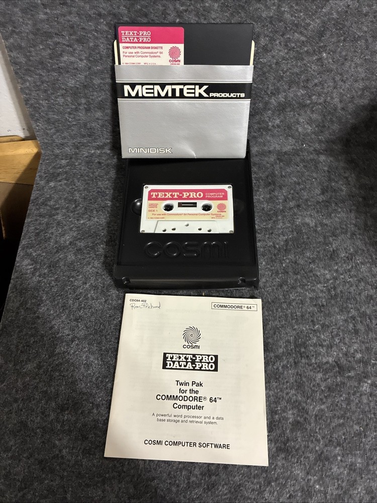 TEXT-PRO Word Processor & DATA-PRO DataBase System for Commodore 64/128 English