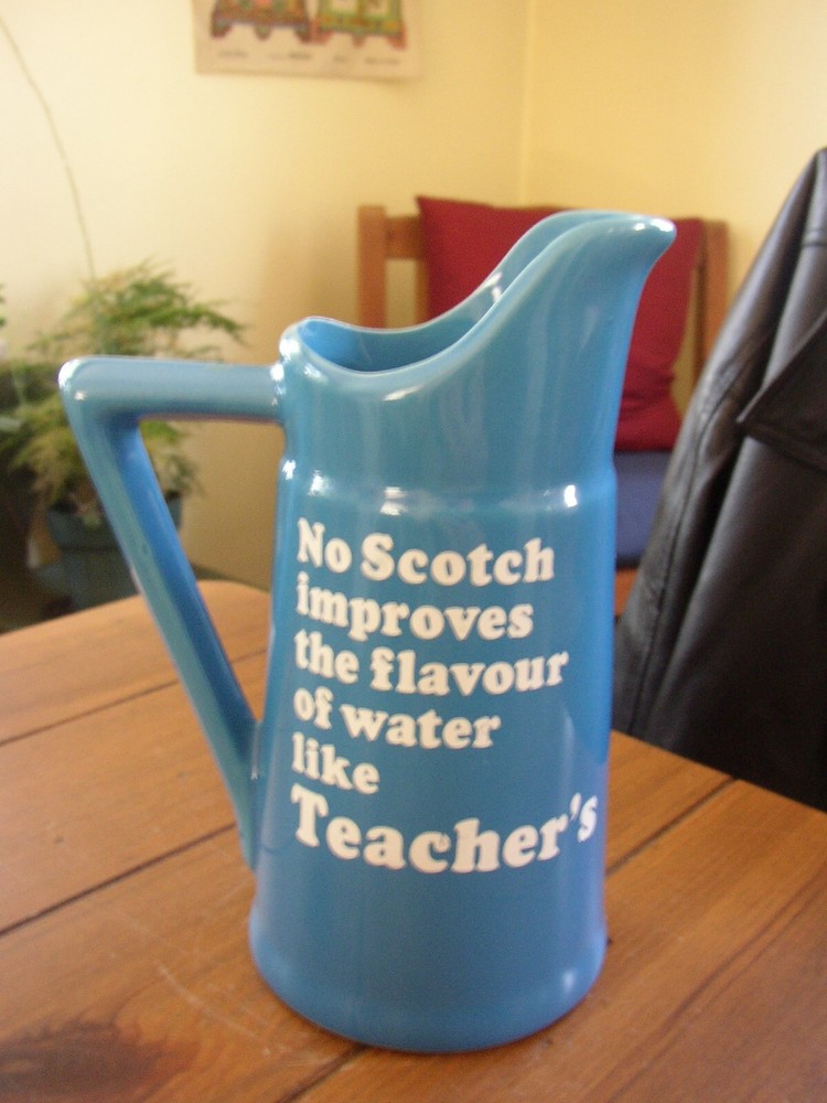 Teacher's Scotch Whisky ceramic Bar Pitcher