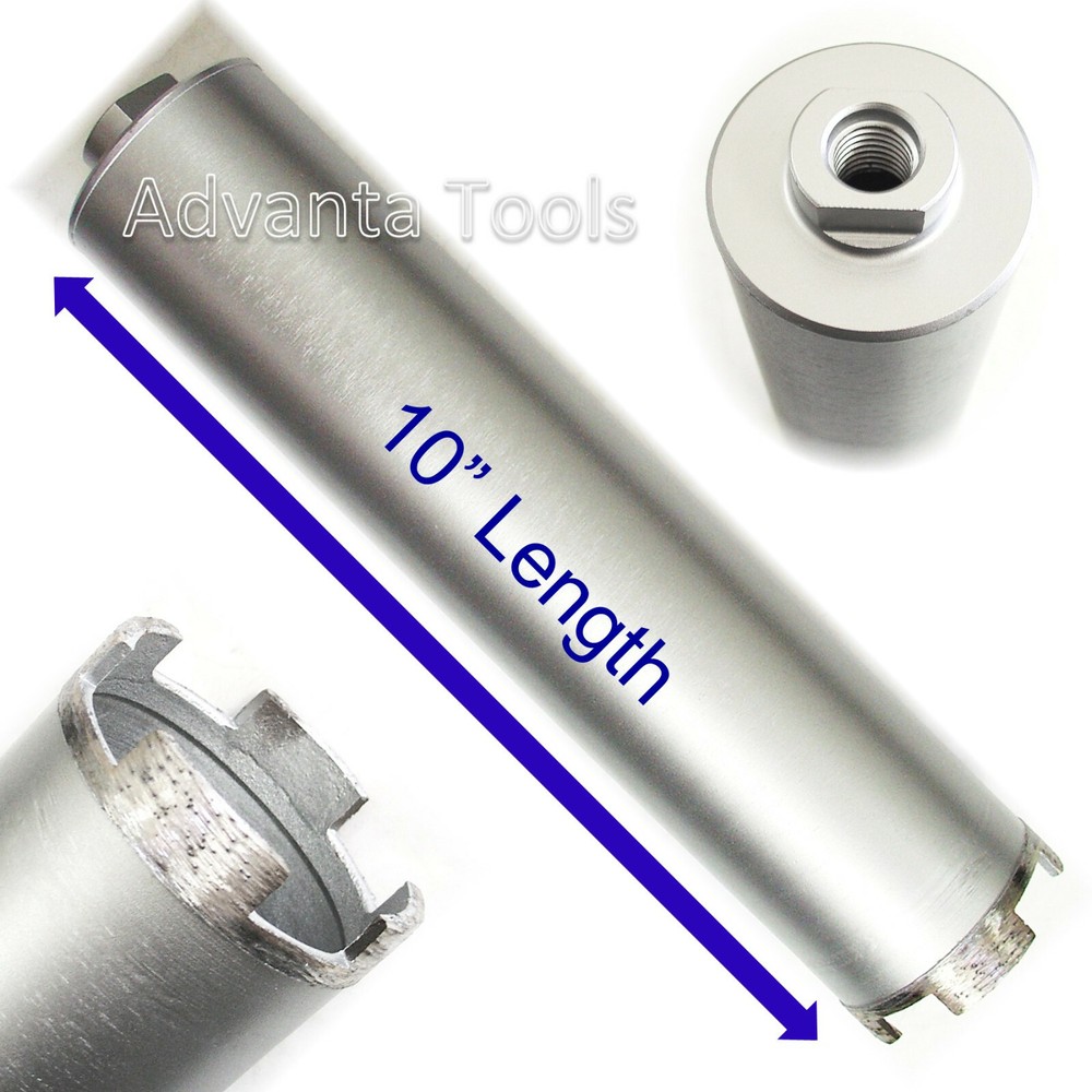 2" Dry Diamond Core Bit for Concrete with SDS Plus Adapter & Pilot Drill Bit