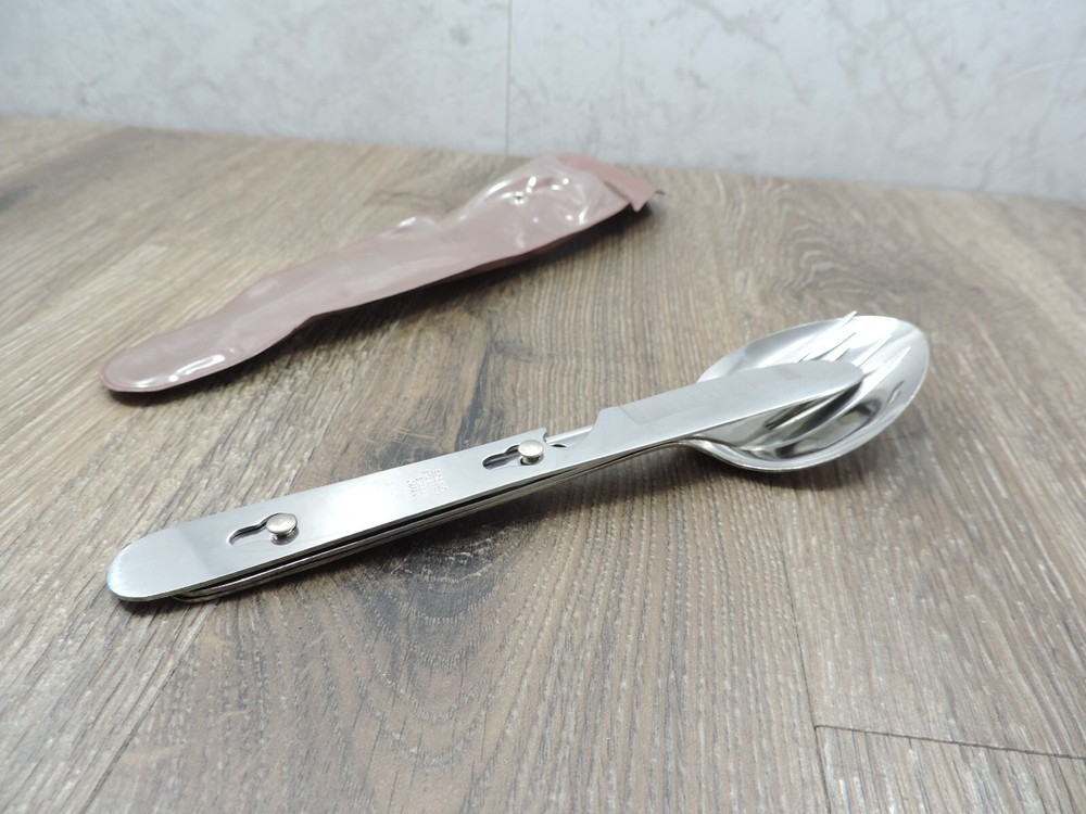 Camping Solid Stainless-Steel Interlocking Utensil Set Japan