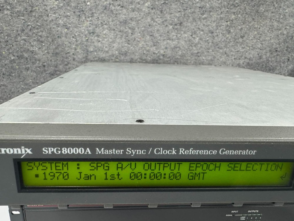 Tektronix spg8000A Master Sync/Clock GPS HD SDI Multi Format Reference Generator