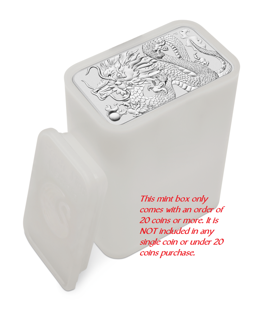 2022 Australia DRAGON RECTANGULAR 1oz .9999 $1 Silver Bullion Coin