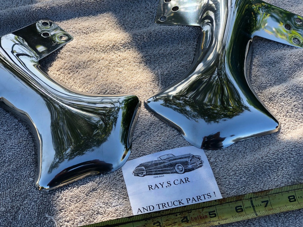 NEW SET VINTAGE STYLE STAINLESS STEEL EXHAUST TIPS