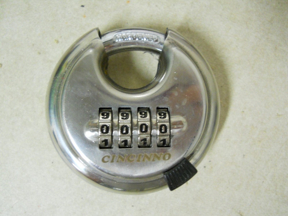 x3 Cincinno 4 Digit Combination Locks Hardened Steel Padlock