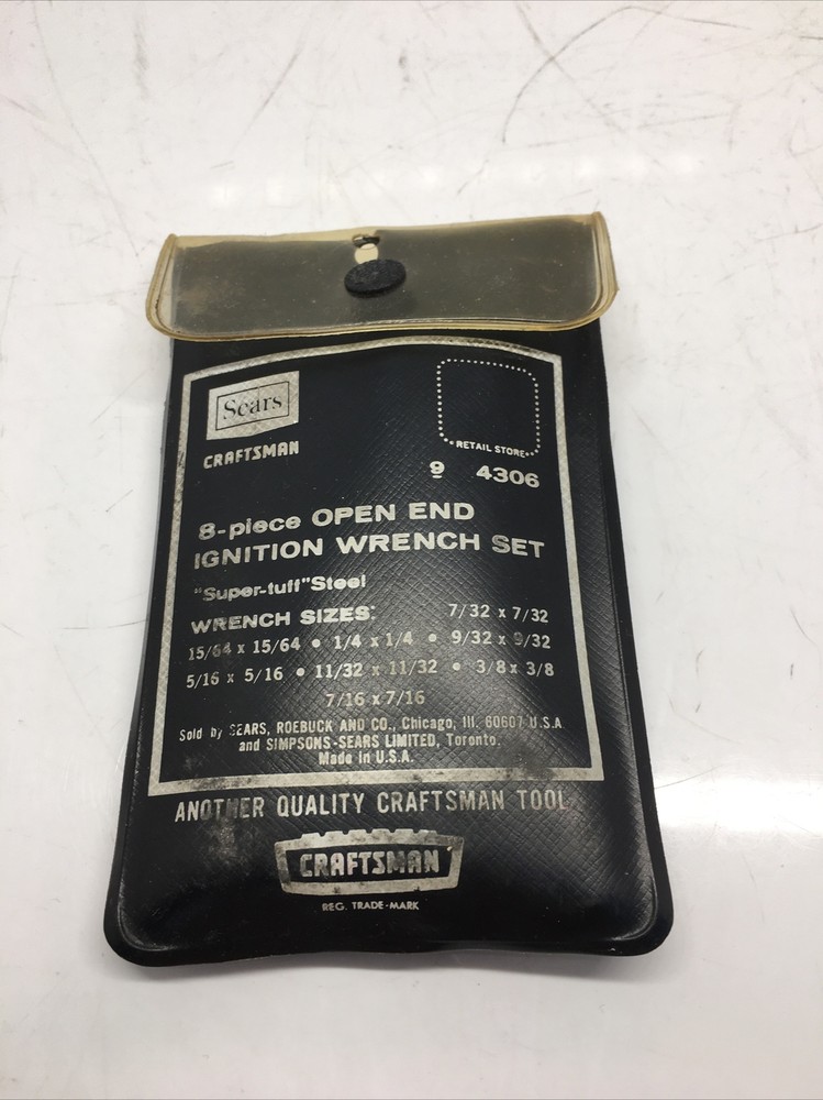 craftsman tool set 9 pack of Ignition wrenches Used Engraved Multiple Sizes