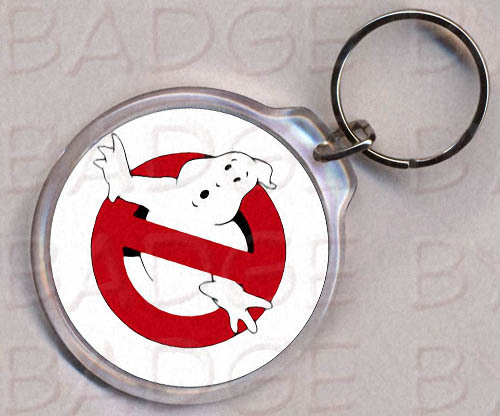GHOST BUSTERS round KEYRING - CLASSIC!