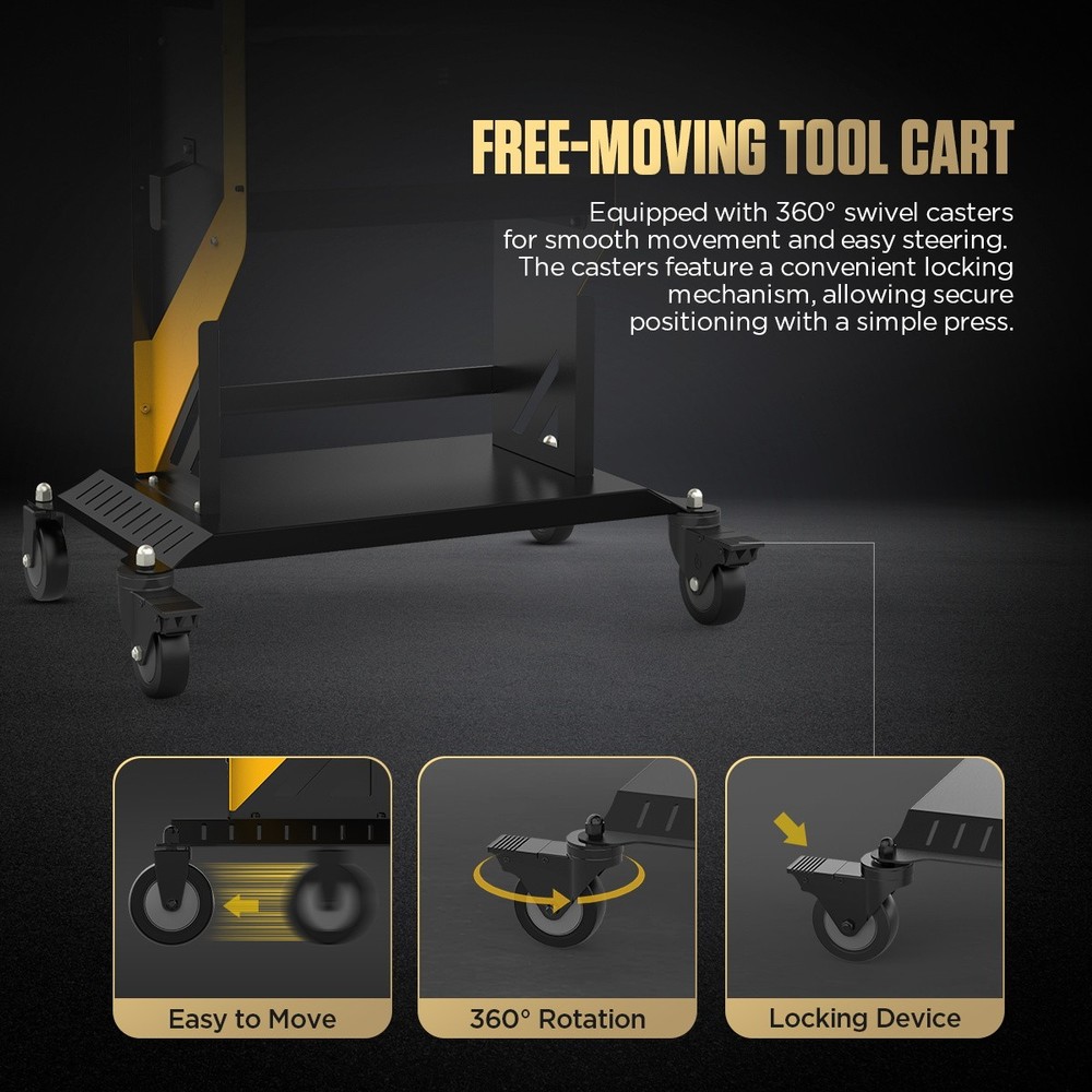 Tool Trolley Cart Roller Cabinet Heavy Duty Garage Workshop Cart with Code Lock