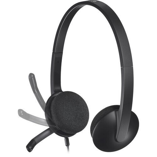 Logitech H340 USB Computer Headset - Black
