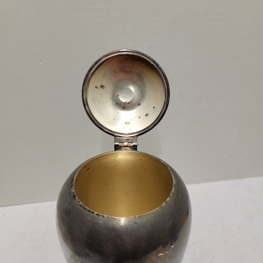 Vintage 8” Academy Silver On Copper Teapot Uncleaned