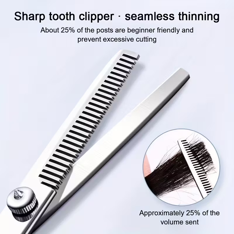 6.6" Hair Dressing Scissors Barber Thinning Thinner Shears - Tension Adjustable