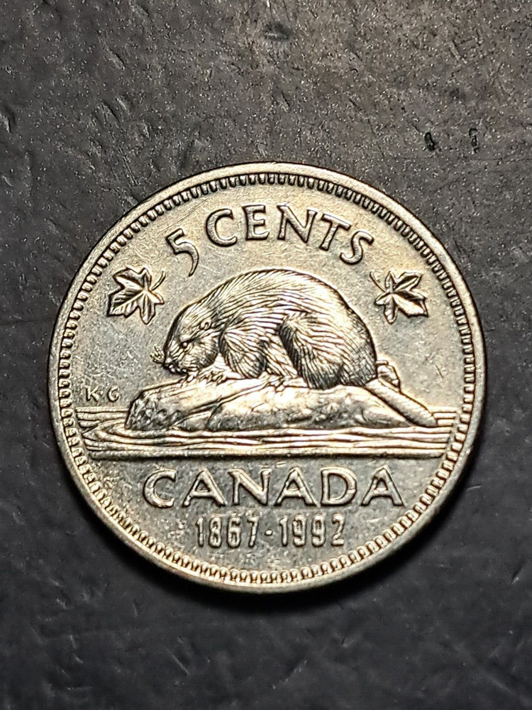 1992 CANADA 5 CENTS/NICKEL