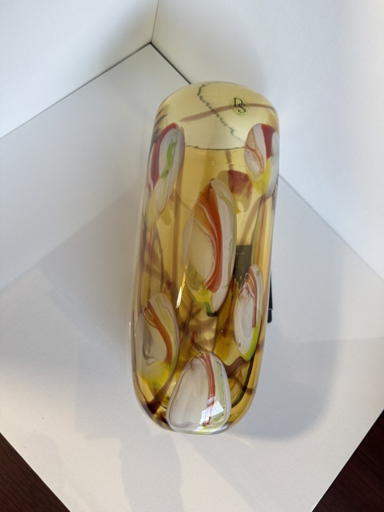 Large Amber Floral Design Art Studio