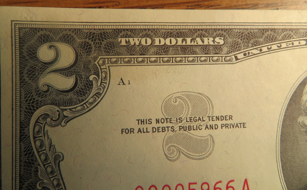 1963 Two Dollar US Note Red Seal Star Note *00005966A MINT