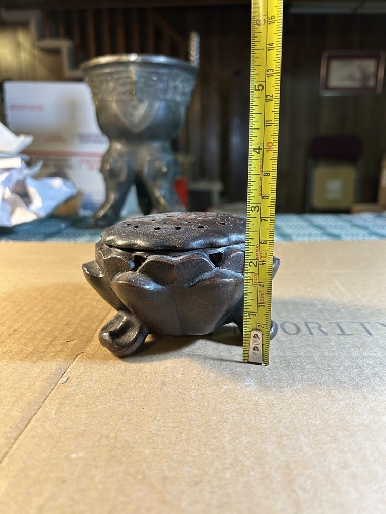 Chinese Antique Pottery Incense Burner Signed