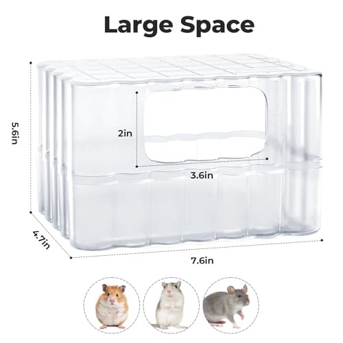 Hamster Sand Bath Container - Small Animal Bathroom Shower Rectangular White