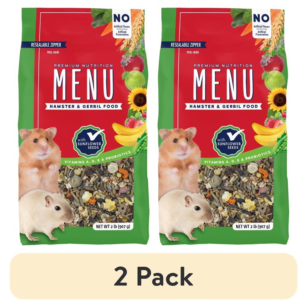 (2 pack) Vitakraft Menu Premium Hamster Food 2 lb