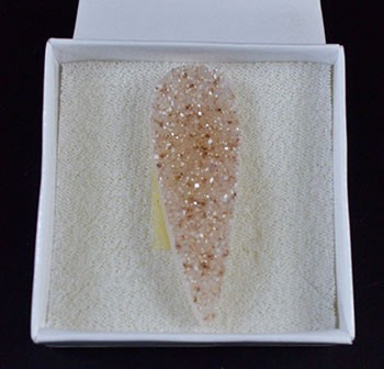 2" Amethyst Tear druse cabochon