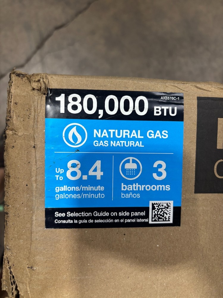 RHEEM Performance Plus Natural Gas Indoor Tankless Water Heater EC0180DVELN-3