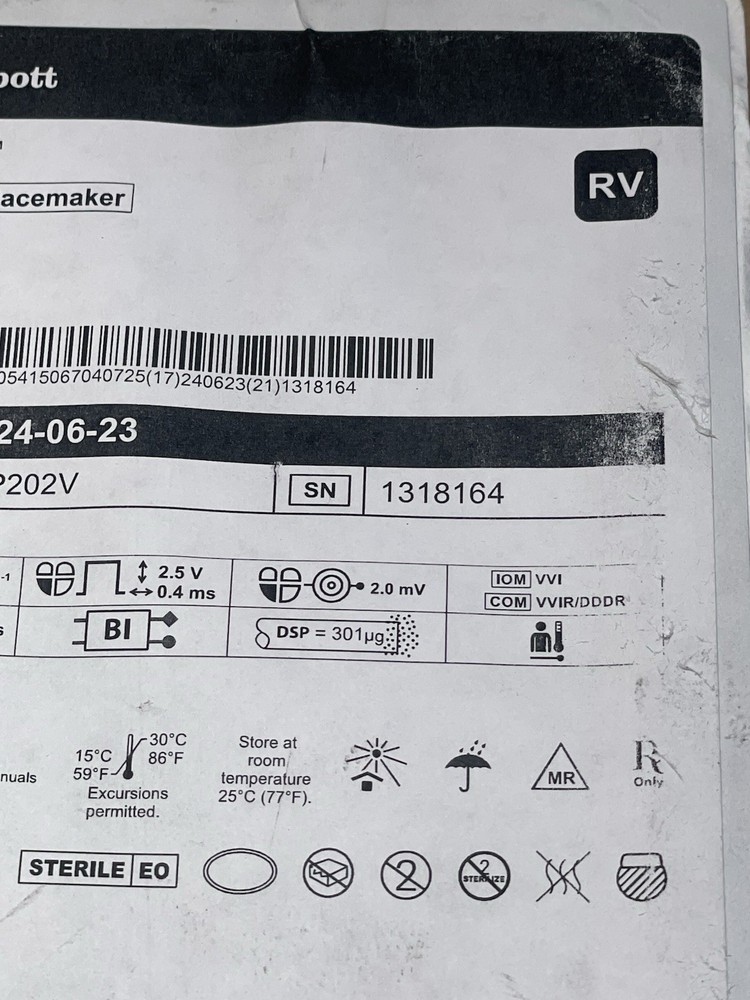 Abbott LSP202V Aveir Leadless Pacemaker
