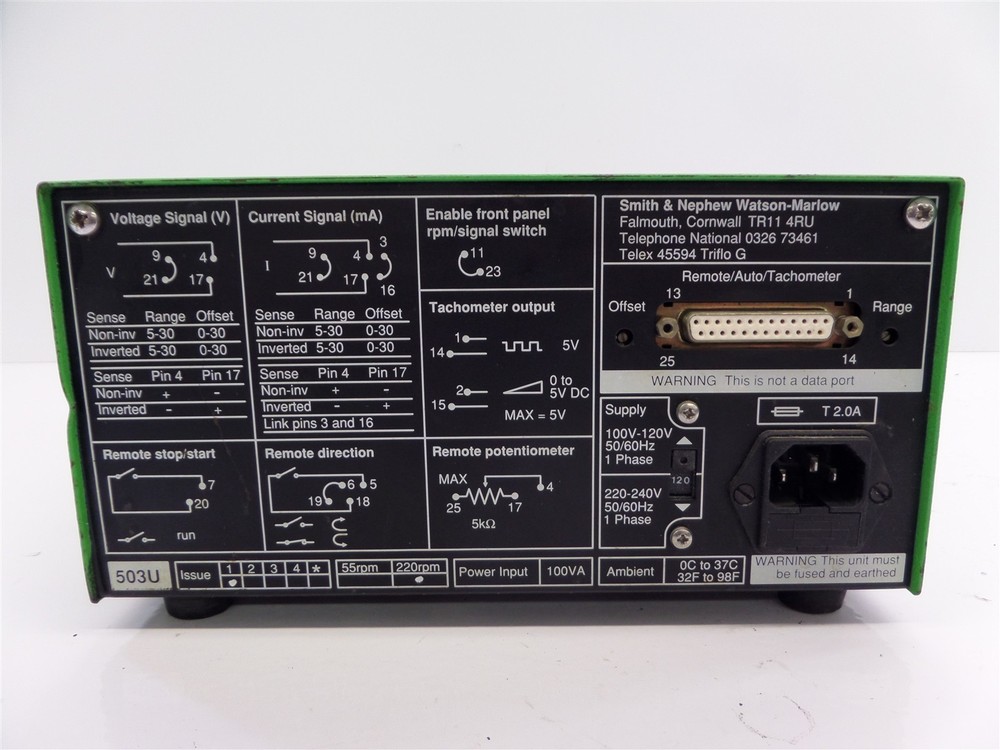 Watson Marlow 503U Digital Peristaltic Pump