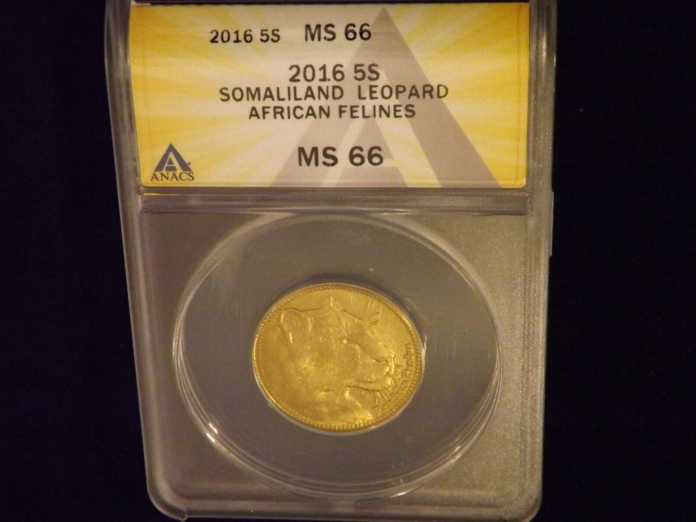 2016   Somaliland    African Felines         ANACS  MS 66