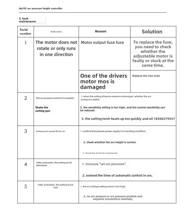 Height Regulator HP105 Plasma Height Controller Height Regulator CNC Tool